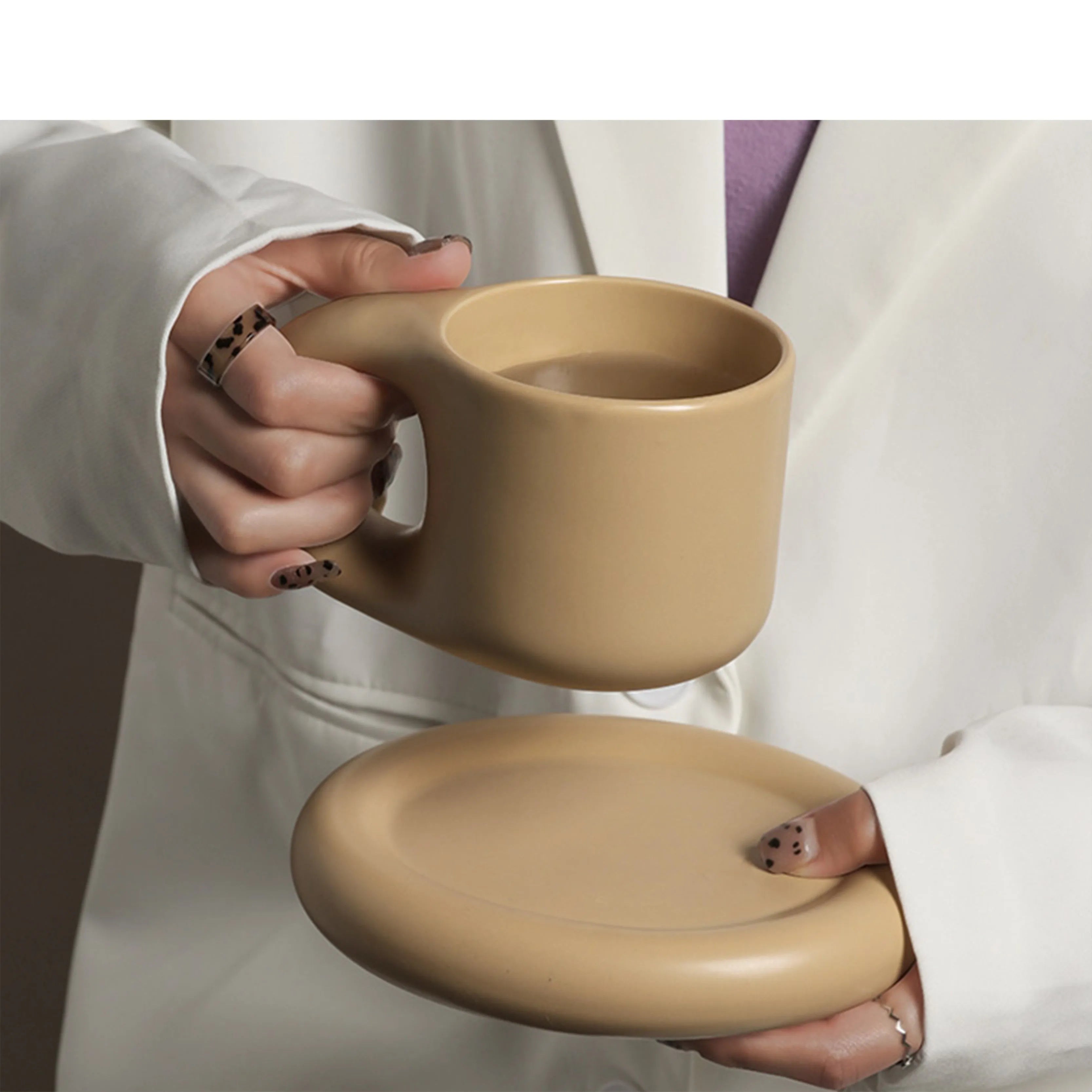 Nordic Minimalist Ceramic Mug Fat Mug Set - Bellarte Enchanté Nordic Minimalist Ceramic Mug Fat Mug Set