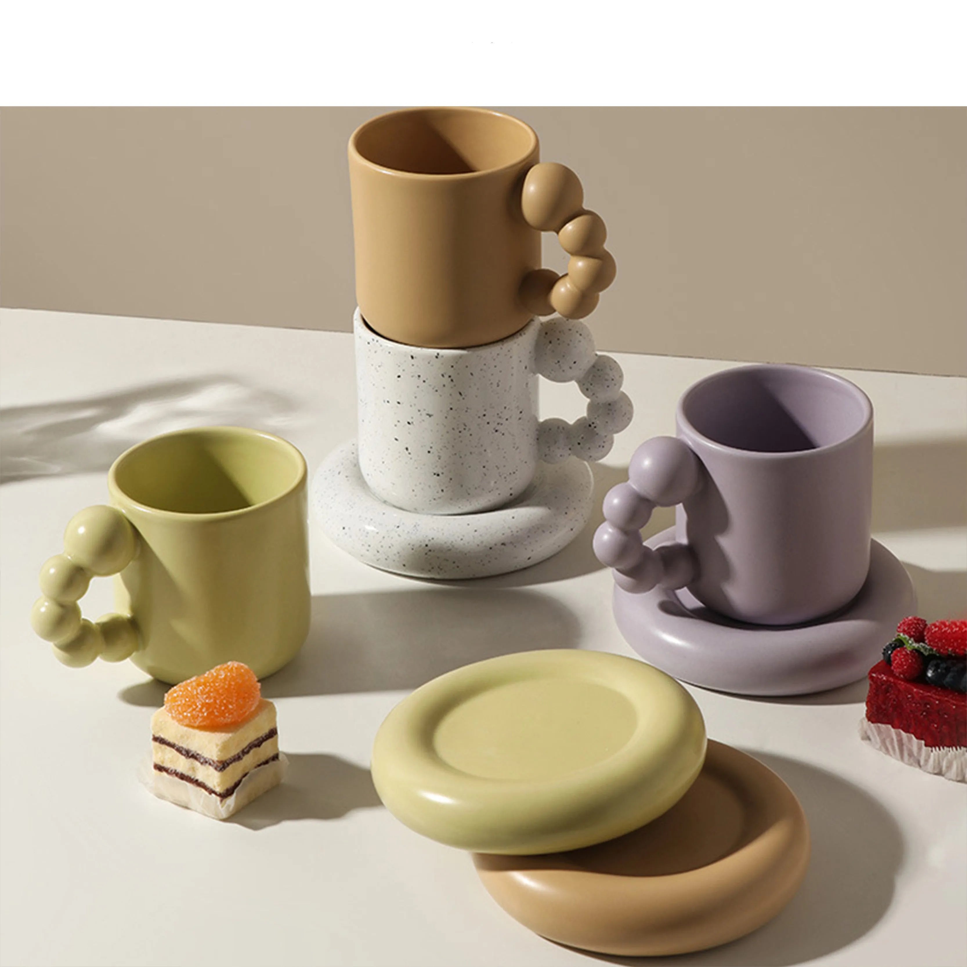 Nordic Minimalist Ceramic Mug Fat Mug Set - Bellarte Enchanté Nordic Minimalist Ceramic Mug Fat Mug Set