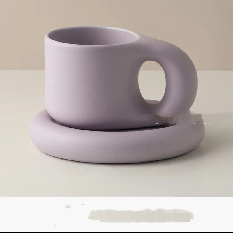 Nordic Minimalist Ceramic Mug Fat Mug Set - Bellarte Enchanté Nordic Minimalist Ceramic Mug Fat Mug Set