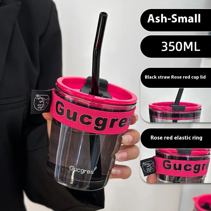 Northern Lights Personality Affordable Luxury Rose Red Set Portable Coffee Cup - Bellarte Enchanté Northern Lights Personality Affordable Luxury Rose Red Set Portable Coffee Cup