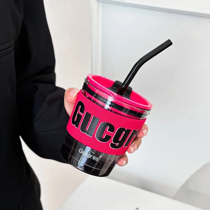 Northern Lights Personality Affordable Luxury Rose Red Set Portable Coffee Cup - Bellarte Enchanté Northern Lights Personality Affordable Luxury Rose Red Set Portable Coffee Cup