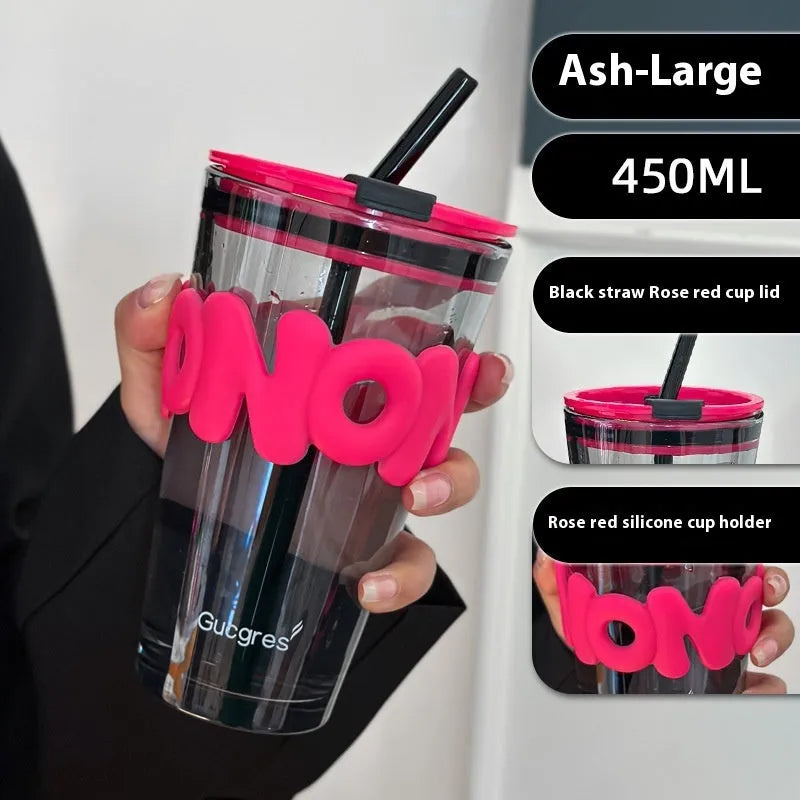 Northern Lights Personality Affordable Luxury Rose Red Set Portable Coffee Cup - Bellarte Enchanté Northern Lights Personality Affordable Luxury Rose Red Set Portable Coffee Cup