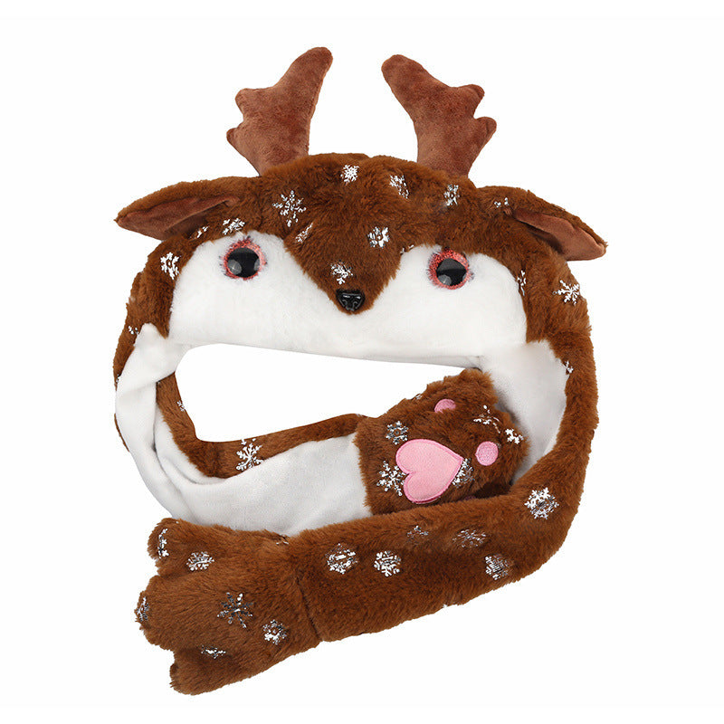 Novel Movable Christmas Hat Winter Cute Santa Claus Snowman Elk Hat - Bellarte Enchanté Novel Movable Christmas Hat Winter Cute Santa Claus Snowman Elk Hat