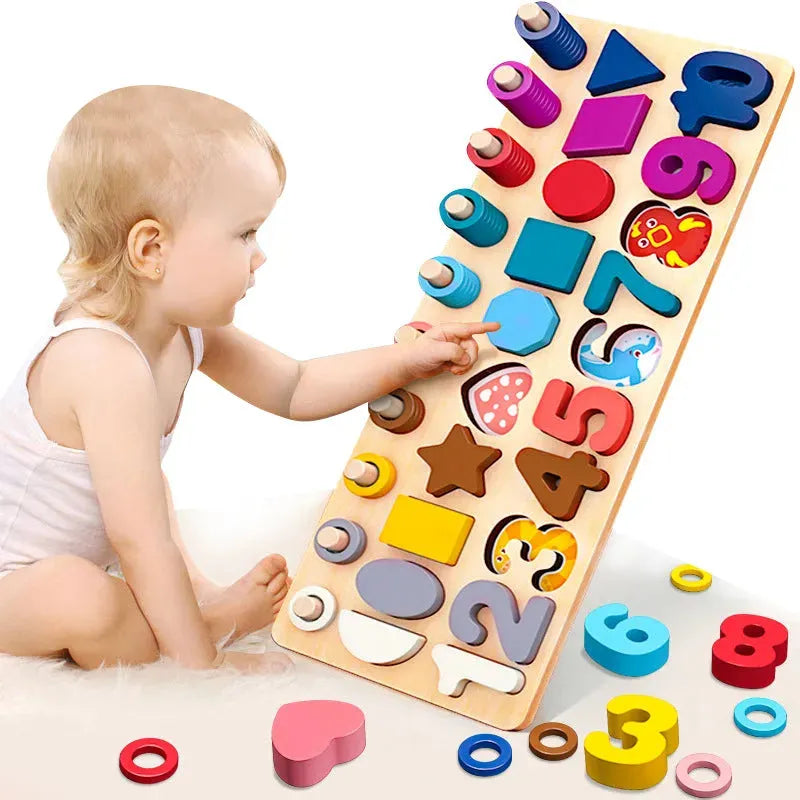 Number puzzle logarithmic board building blocks - Bellarte Enchanté Number puzzle logarithmic board building blocks