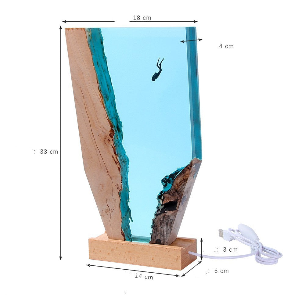 Ocean Cave Diver Tabletop Decoration - Bellarte Enchanté Ocean Cave Diver Tabletop Decoration