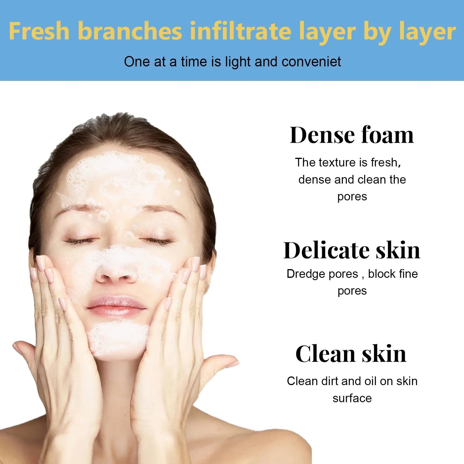 Oligopeptide Small Bubbles Clean Deep Skin Cleaning Pore Acne Cleanser Firming Pores - Bellarte Enchanté Oligopeptide Small Bubbles Clean Deep Skin Cleaning Pore Acne Cleanser Firming Pores