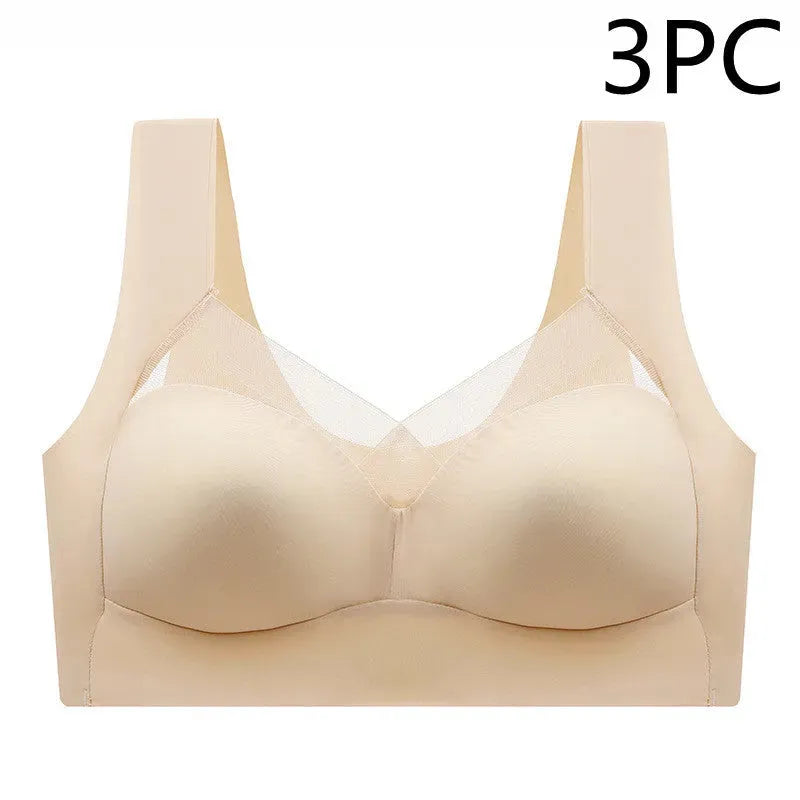 One-piece Fixed Cup Beauty Back Underwear Female Lace Back Shaping Safety Seamless - Bellarte Enchanté One-piece Fixed Cup Beauty Back Underwear Female Lace Back Shaping Safety Seamless
