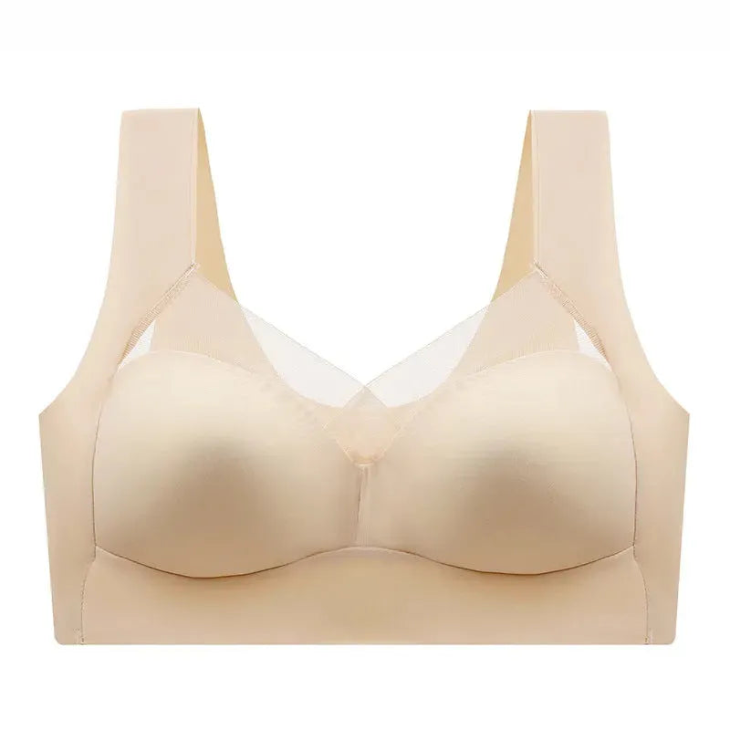 One-piece Fixed Cup Beauty Back Underwear Female Lace Back Shaping Safety Seamless - Bellarte Enchanté One-piece Fixed Cup Beauty Back Underwear Female Lace Back Shaping Safety Seamless