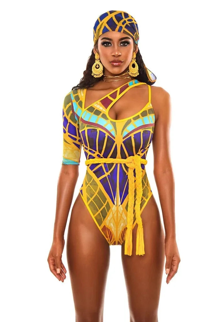 One-shoulder triangle one-piece swimsuit - Bellarte Enchanté One-shoulder triangle one-piece swimsuit