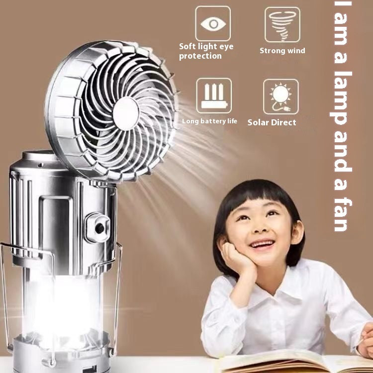 Outdoor Camping Lantern Barn Lantern Fan Solar USB Charging Lighting Backup - Bellarte Enchanté Outdoor Camping Lantern Barn Lantern Fan Solar USB Charging Lighting Backup
