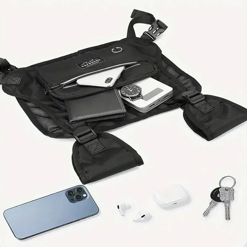 Outdoor Cycling, Sports, Fitness, Running Vest, Chest Bag, Adjustable Reflective Mesh Pocket, Breathable Chest Bag, Suitable For Running, Cycling, Outdoor Mountaineering, Traveling - Bellarte Enchanté Outdoor Cycling, Sports, Fitness, Running Vest, Chest Bag, Adjustable Reflective Mesh Pocket, Breathable Chest Bag, Suitable For Running, Cycling, Outdoor Mountaineering, Traveling
