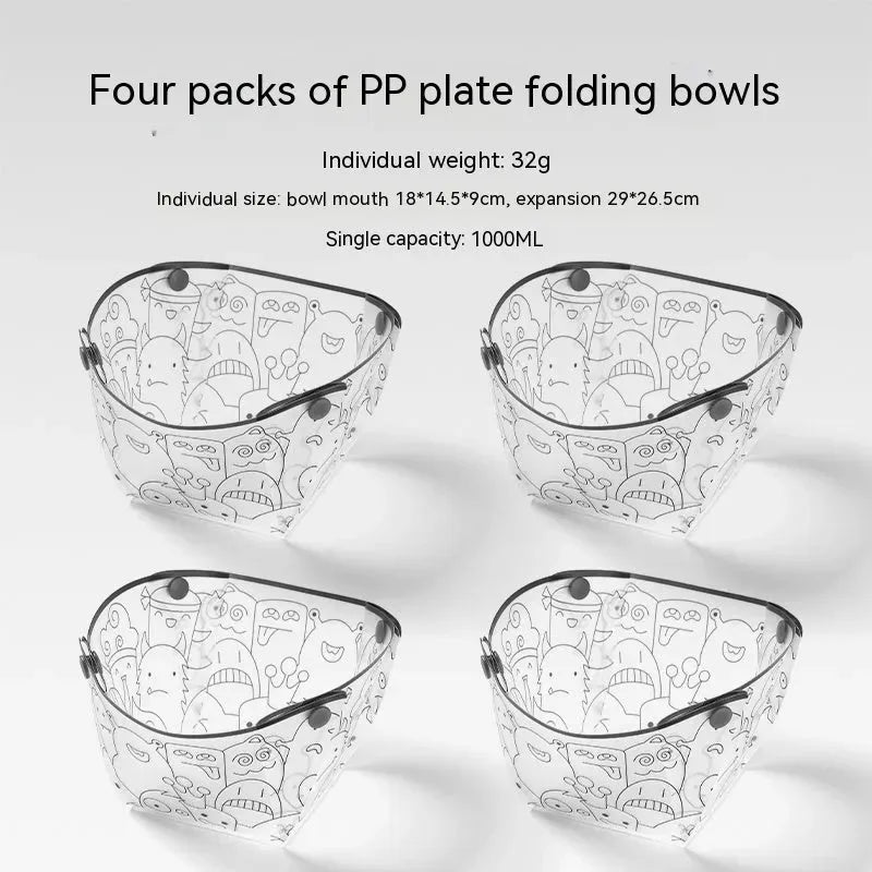 Outdoor Folding Bowls, Tableware, Portable Travel Plates - Bellarte Enchanté Outdoor Folding Bowls, Tableware, Portable Travel Plates