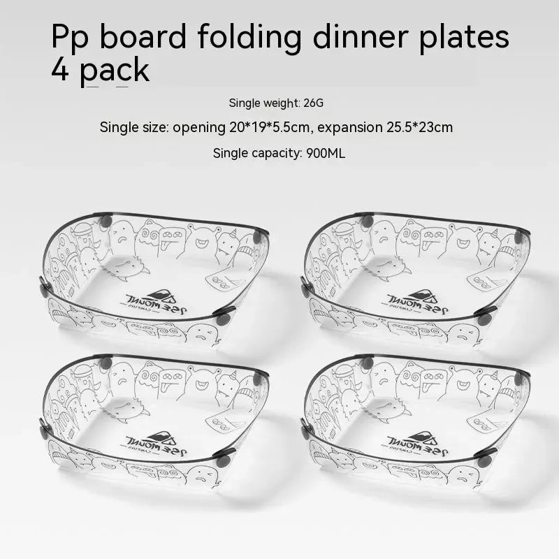 Outdoor Folding Bowls, Tableware, Portable Travel Plates - Bellarte Enchanté Outdoor Folding Bowls, Tableware, Portable Travel Plates