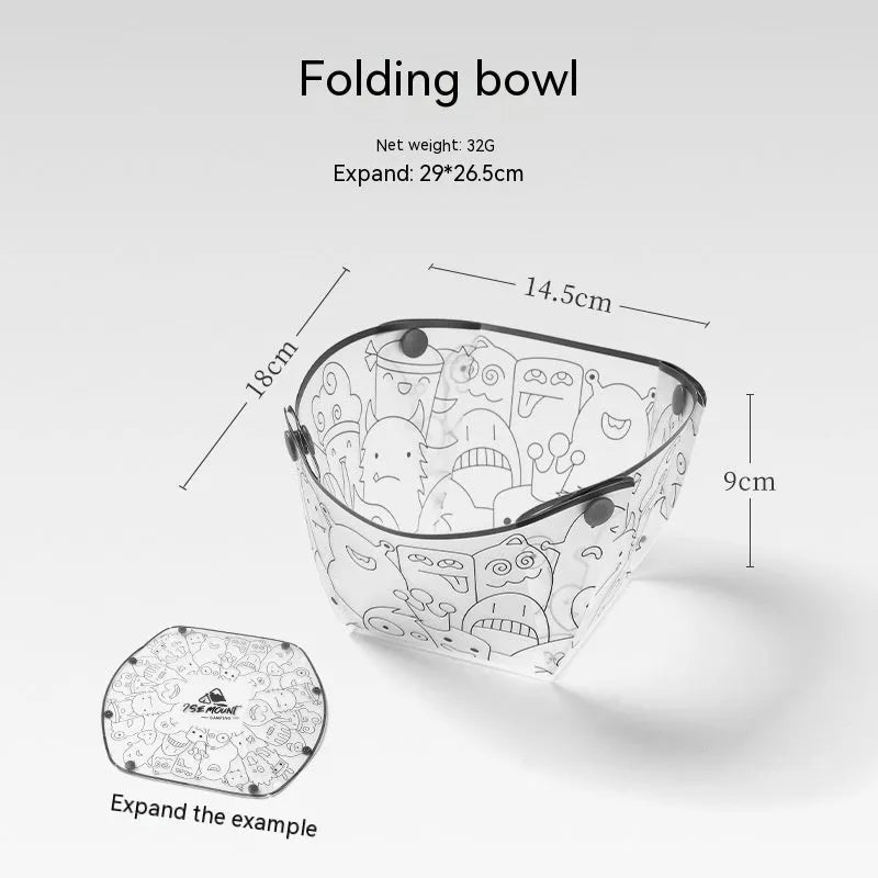 Outdoor Folding Bowls, Tableware, Portable Travel Plates - Bellarte Enchanté Outdoor Folding Bowls, Tableware, Portable Travel Plates