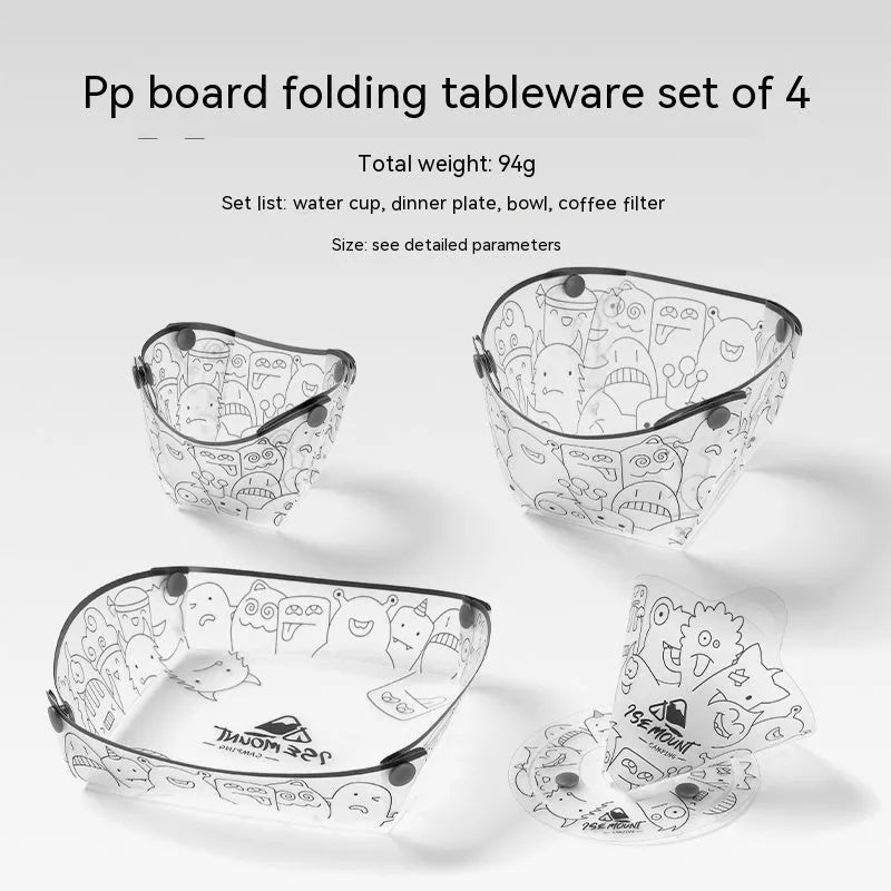 Outdoor Folding Bowls, Tableware, Portable Travel Plates - Bellarte Enchanté Outdoor Folding Bowls, Tableware, Portable Travel Plates