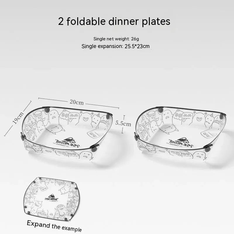 Outdoor Folding Bowls, Tableware, Portable Travel Plates - Bellarte Enchanté Outdoor Folding Bowls, Tableware, Portable Travel Plates
