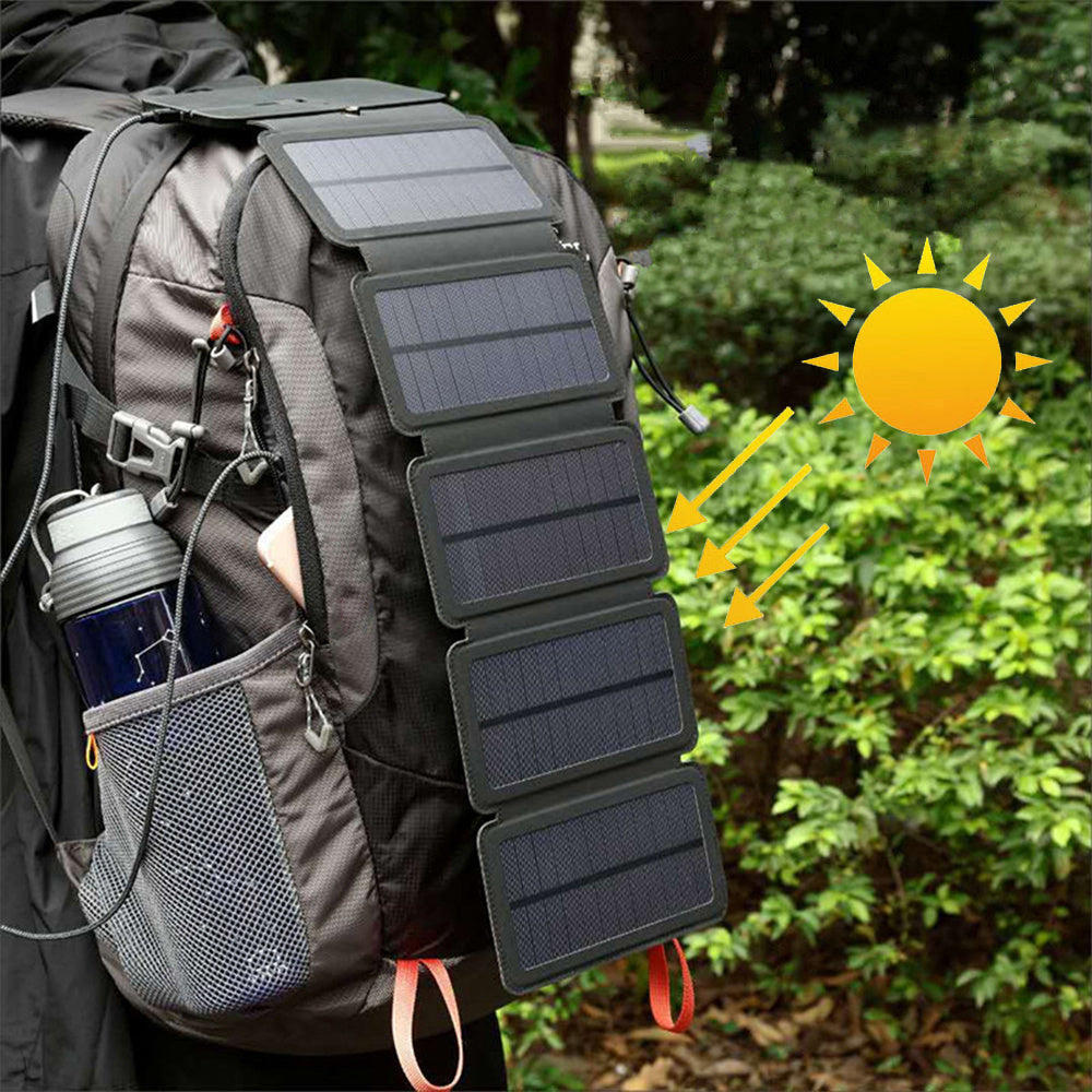Outdoor Folding Solar Panel Charger Portable 5V 2.1A USB Output Devices Camp Hiking Backpack Travel Power Supply For Smartphones - Bellarte Enchanté Outdoor Folding Solar Panel Charger Portable 5V 2.1A USB Output Devices Camp Hiking Backpack Travel Power Supply For Smartphones