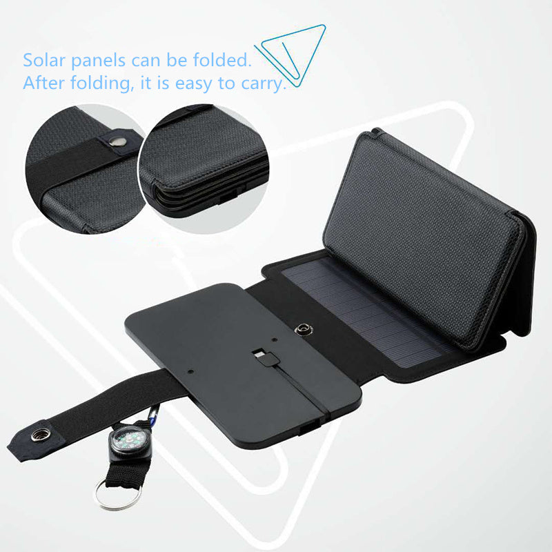 Outdoor Folding Solar Panel Charger Portable 5V 2.1A USB Output Devices Camp Hiking Backpack Travel Power Supply For Smartphones - Bellarte Enchanté Outdoor Folding Solar Panel Charger Portable 5V 2.1A USB Output Devices Camp Hiking Backpack Travel Power Supply For Smartphones