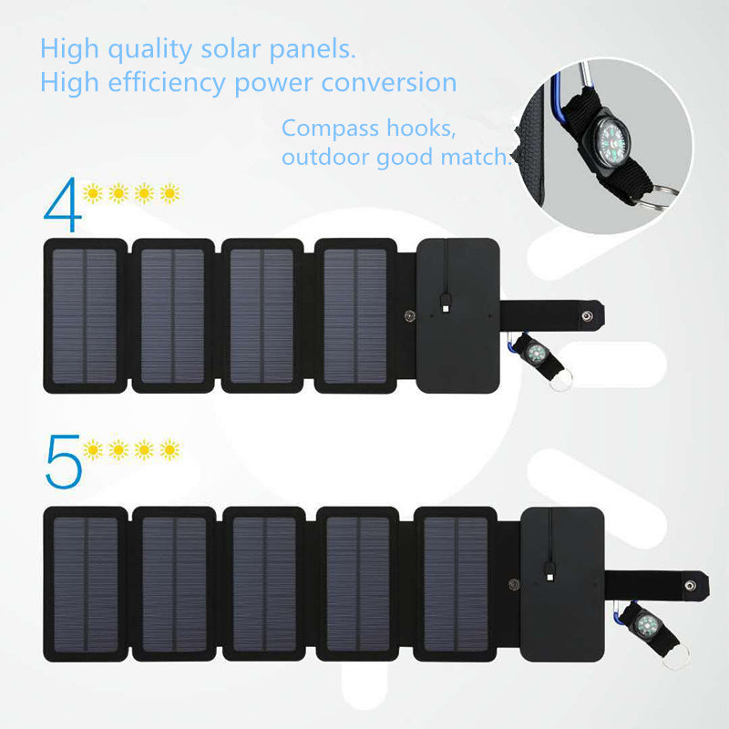Outdoor Folding Solar Panel Charger Portable 5V 2.1A USB Output Devices Camp Hiking Backpack Travel Power Supply For Smartphones - Bellarte Enchanté Outdoor Folding Solar Panel Charger Portable 5V 2.1A USB Output Devices Camp Hiking Backpack Travel Power Supply For Smartphones