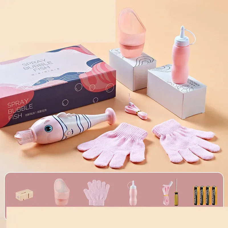 Outdoor Funny Magic Bubble Blower Machine Elastic Smoke Bubble Machine Electric Bubble Blowing Space Fish - Bellarte Enchanté Outdoor Funny Magic Bubble Blower Machine Elastic Smoke Bubble Machine Electric Bubble Blowing Space Fish