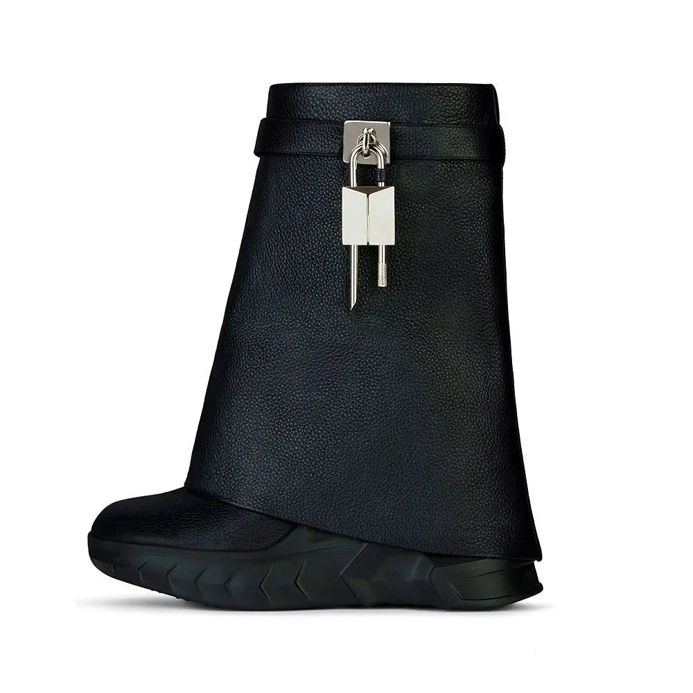 Oversized Women's Plush Mid Length Boots - Bellarte Enchanté Oversized Women's Plush Mid Length Boots