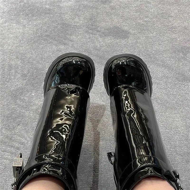 Oversized Women's Plush Mid Length Boots - Bellarte Enchanté Oversized Women's Plush Mid Length Boots