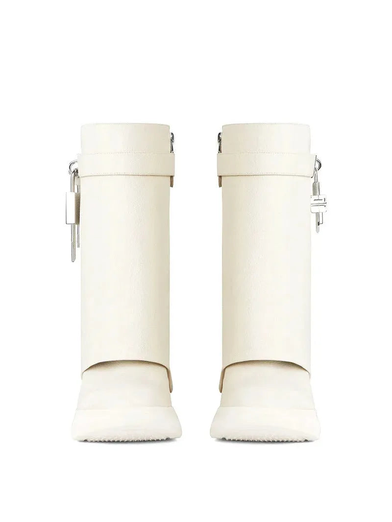 Oversized Women's Plush Mid Length Boots - Bellarte Enchanté Oversized Women's Plush Mid Length Boots