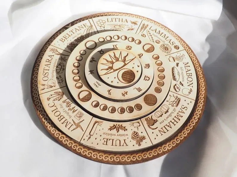 Pagan Wheel Of The Year Calendar Pagan Annual Wheel Calendar - Bellarte Enchanté Pagan Wheel Of The Year Calendar Pagan Annual Wheel Calendar