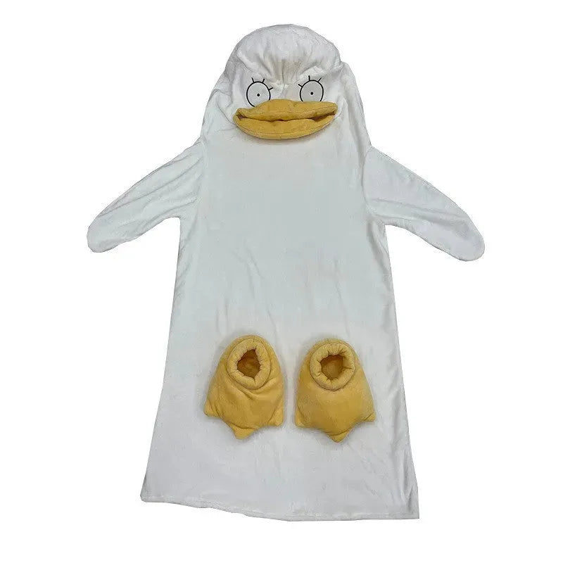 Pajamas Winter Duck One-piece Funny Sleeping Bag For Men And Women - Bellarte Enchanté Pajamas Winter Duck One-piece Funny Sleeping Bag For Men And Women