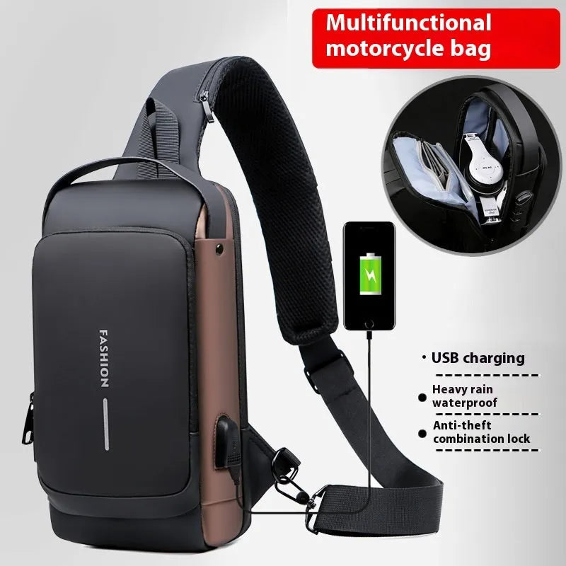 Password Anti-theft Chest Bag Men's Casual Multifunctional - Bellarte Enchanté Password Anti-theft Chest Bag Men's Casual Multifunctional