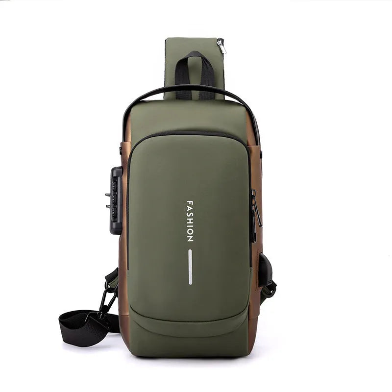 Password Anti-theft Chest Bag Men's Casual Multifunctional - Bellarte Enchanté Password Anti-theft Chest Bag Men's Casual Multifunctional