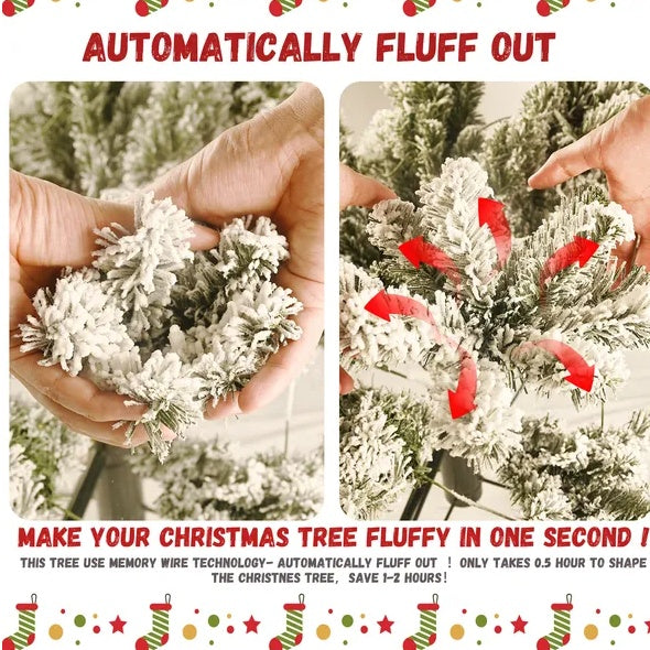 PE PVC Pine Mixed Christmas Tree With Colorful Warm Light 10 Function LED, Memory Wire & Easy Power Technology - Bellarte Enchanté PE PVC Pine Mixed Christmas Tree With Colorful Warm Light 10 Function LED, Memory Wire & Easy Power Technology