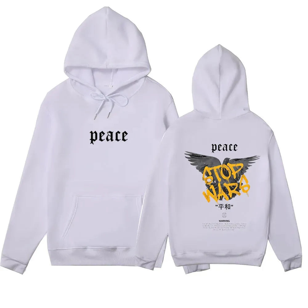 Peace Carrier Pigeon Printed Loose Leisure Sports Sweater - Bellarte Enchanté Peace Carrier Pigeon Printed Loose Leisure Sports Sweater