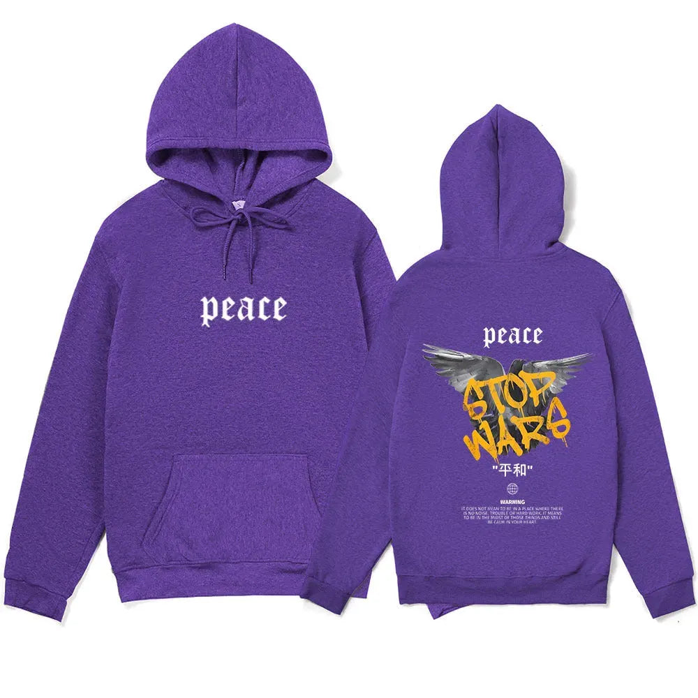 Peace Carrier Pigeon Printed Loose Leisure Sports Sweater - Bellarte Enchanté Peace Carrier Pigeon Printed Loose Leisure Sports Sweater