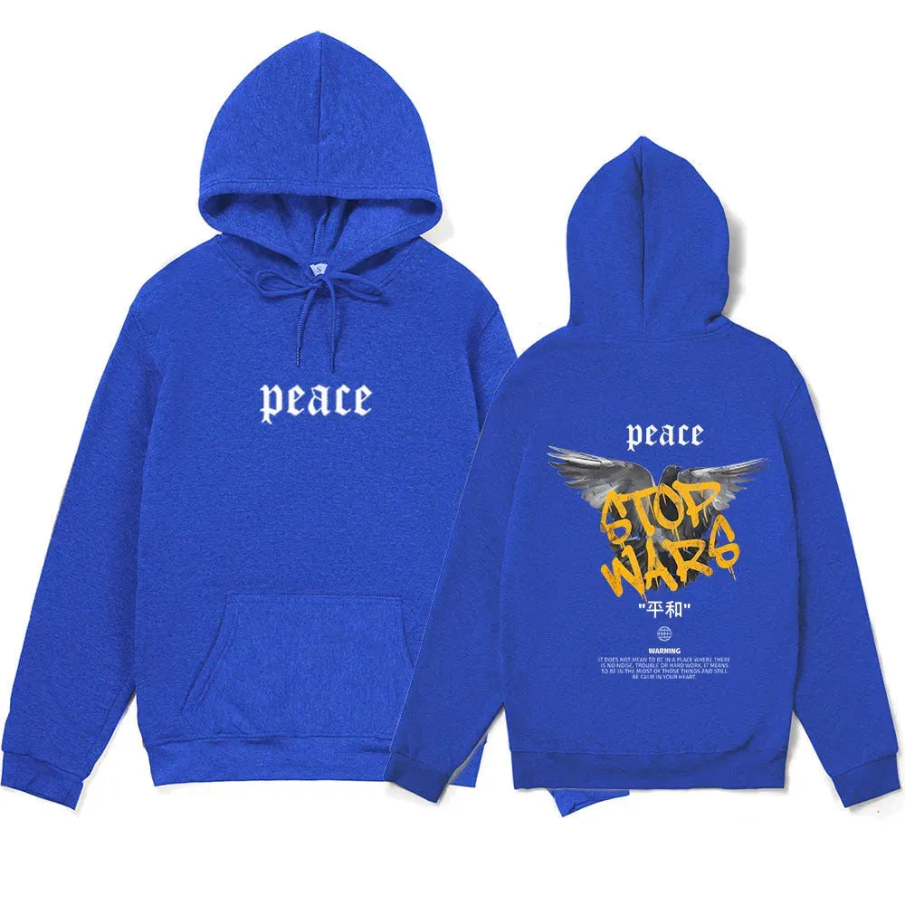 Peace Carrier Pigeon Printed Loose Leisure Sports Sweater - Bellarte Enchanté Peace Carrier Pigeon Printed Loose Leisure Sports Sweater