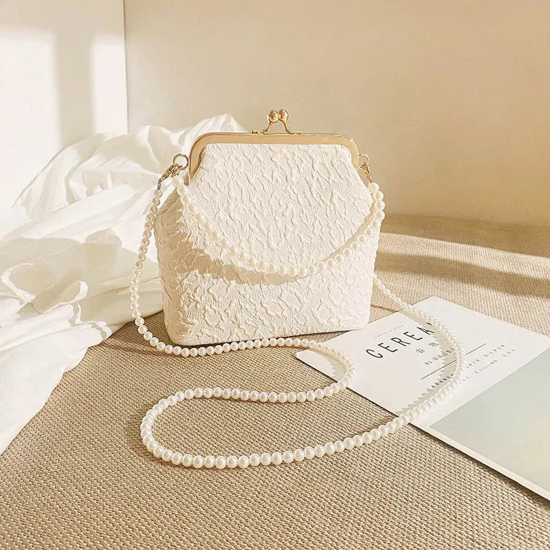 Pearl Tote Mini Chain Crossbody Bag - Bellarte Enchanté Pearl Tote Mini Chain Crossbody Bag