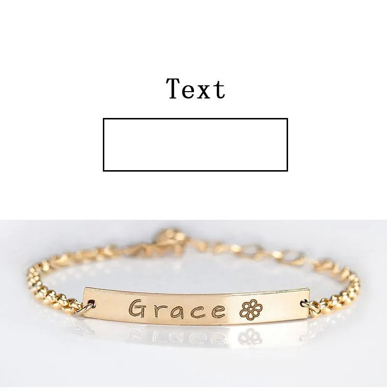 Personalized lettering children bracelet - Bellarte Enchanté Personalized lettering children bracelet