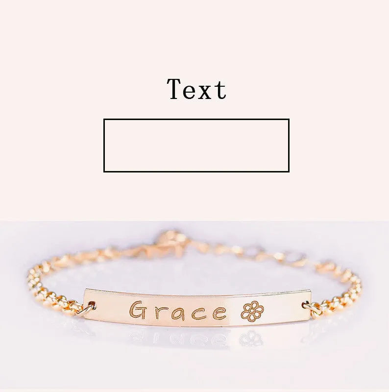 Personalized lettering children bracelet - Bellarte Enchanté Personalized lettering children bracelet
