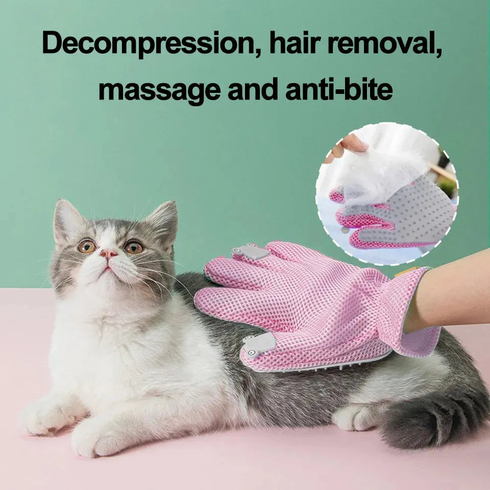 Pet Glove Cat Grooming Glove Cat Hair Deshedding Brush Gloves Cat Floating Hair Pet Hair Removal Brush Dog Bathing Massage Comb Silicone Hair Removal Gloves - Bellarte Enchanté Pet Glove Cat Grooming Glove Cat Hair Deshedding Brush Gloves Cat Floating Hair Pet Hair Removal Brush Dog Bathing Massage Comb Silicone Hair Removal Gloves