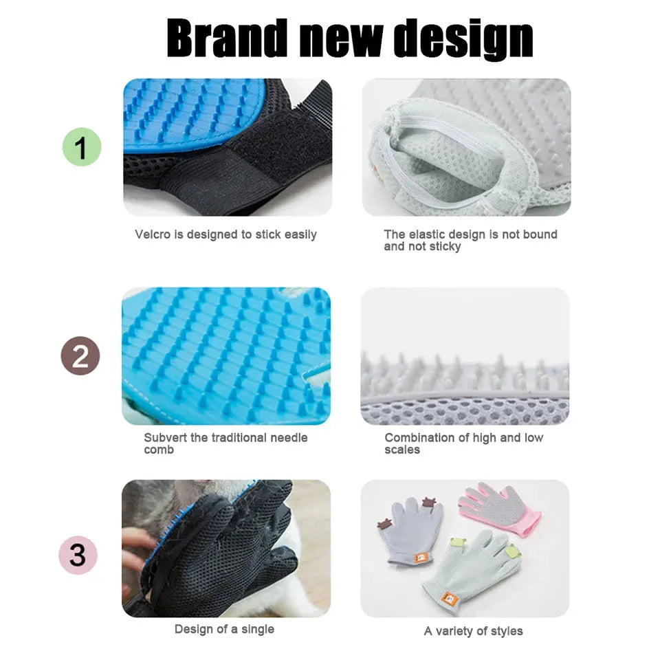 Pet Glove Cat Grooming Glove Cat Hair Deshedding Brush Gloves Cat Floating Hair Pet Hair Removal Brush Dog Bathing Massage Comb Silicone Hair Removal Gloves - Bellarte Enchanté Pet Glove Cat Grooming Glove Cat Hair Deshedding Brush Gloves Cat Floating Hair Pet Hair Removal Brush Dog Bathing Massage Comb Silicone Hair Removal Gloves