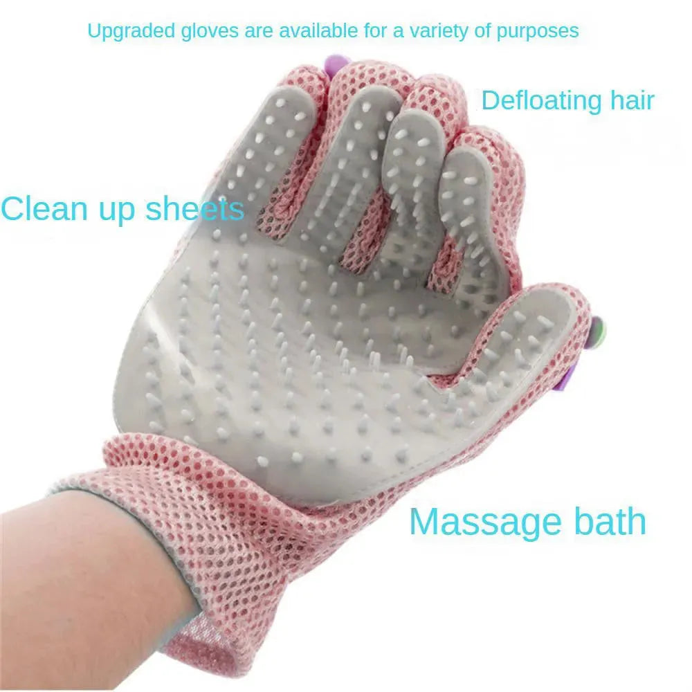 Pet Glove Cat Grooming Glove Cat Hair Deshedding Brush Gloves Cat Floating Hair Pet Hair Removal Brush Dog Bathing Massage Comb Silicone Hair Removal Gloves - Bellarte Enchanté Pet Glove Cat Grooming Glove Cat Hair Deshedding Brush Gloves Cat Floating Hair Pet Hair Removal Brush Dog Bathing Massage Comb Silicone Hair Removal Gloves