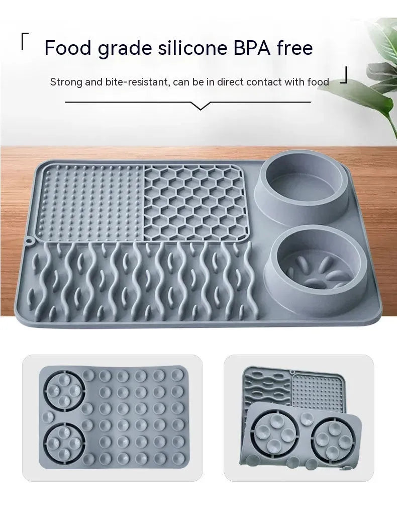 Pet Multi-functional Silicone Plate Non-slip Leak-proof - Bellarte Enchanté Pet Multi-functional Silicone Plate Non-slip Leak-proof