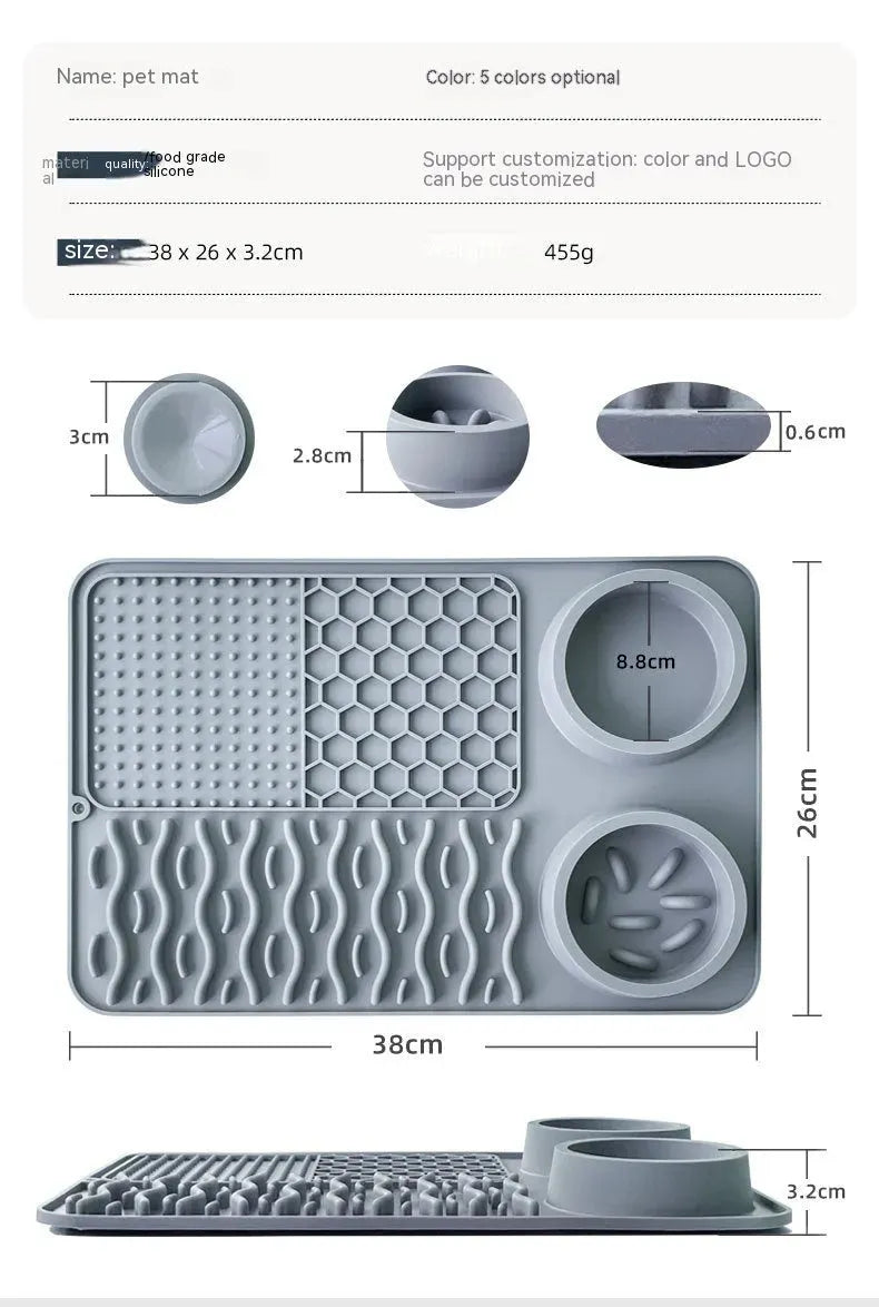 Pet Multi-functional Silicone Plate Non-slip Leak-proof - Bellarte Enchanté Pet Multi-functional Silicone Plate Non-slip Leak-proof