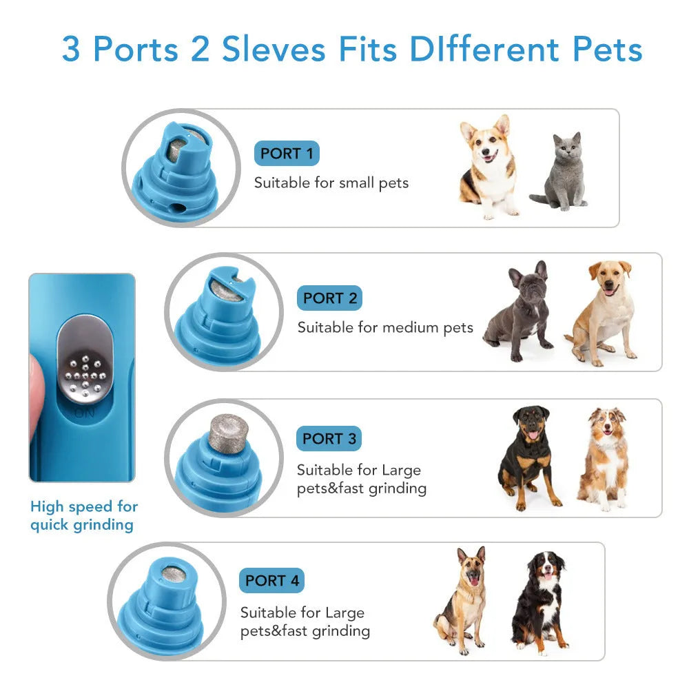 Pet Nail Grinder Electric Nail Polisher For Pet Dog - Bellarte Enchanté Pet Nail Grinder Electric Nail Polisher For Pet Dog