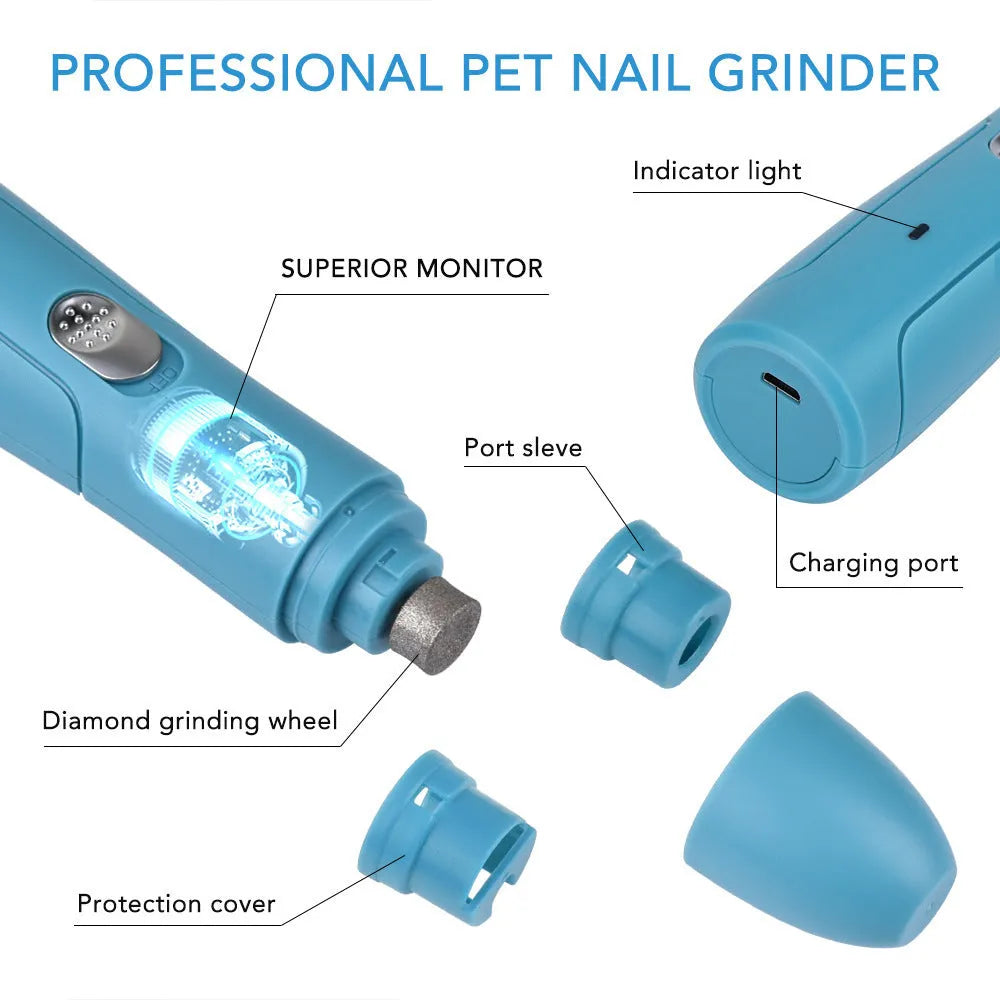 Pet Nail Grinder Electric Nail Polisher For Pet Dog - Bellarte Enchanté Pet Nail Grinder Electric Nail Polisher For Pet Dog