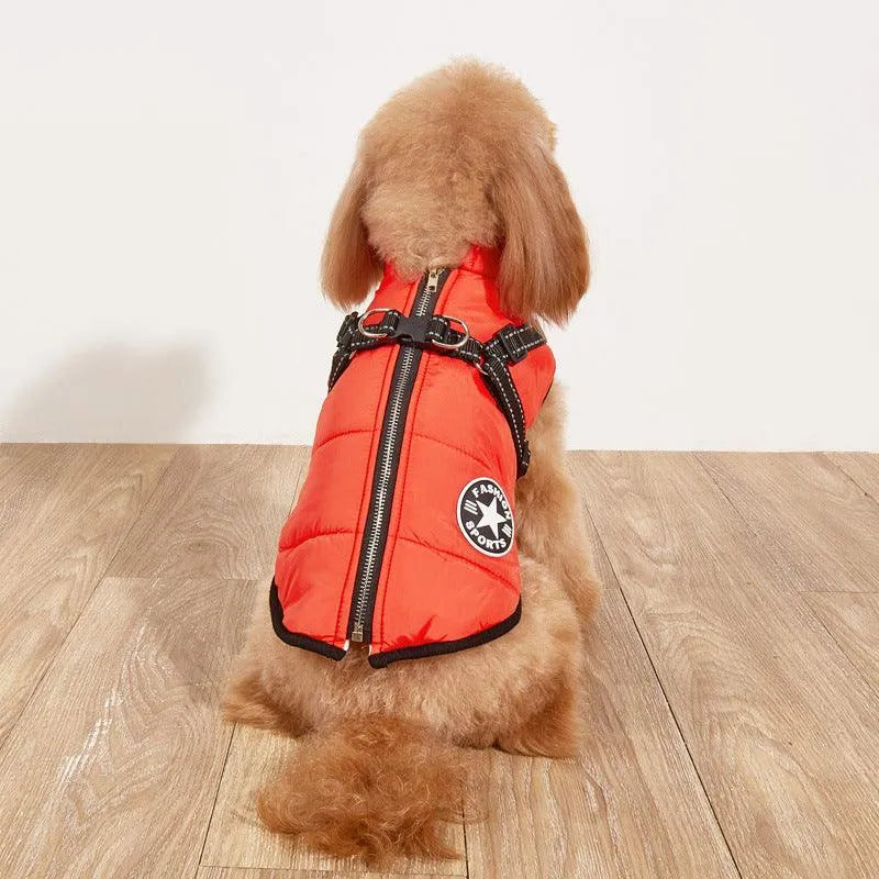 Pet Warm Dog Cotton-padded Clothes Fleece-lined Thickened Reflective Gallus - Bellarte Enchanté Pet Warm Dog Cotton-padded Clothes Fleece-lined Thickened Reflective Gallus