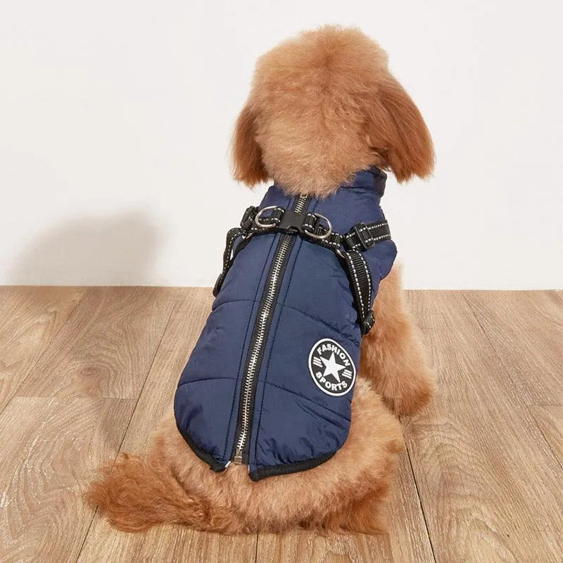 Pet Warm Dog Cotton-padded Clothes Fleece-lined Thickened Reflective Gallus - Bellarte Enchanté Pet Warm Dog Cotton-padded Clothes Fleece-lined Thickened Reflective Gallus