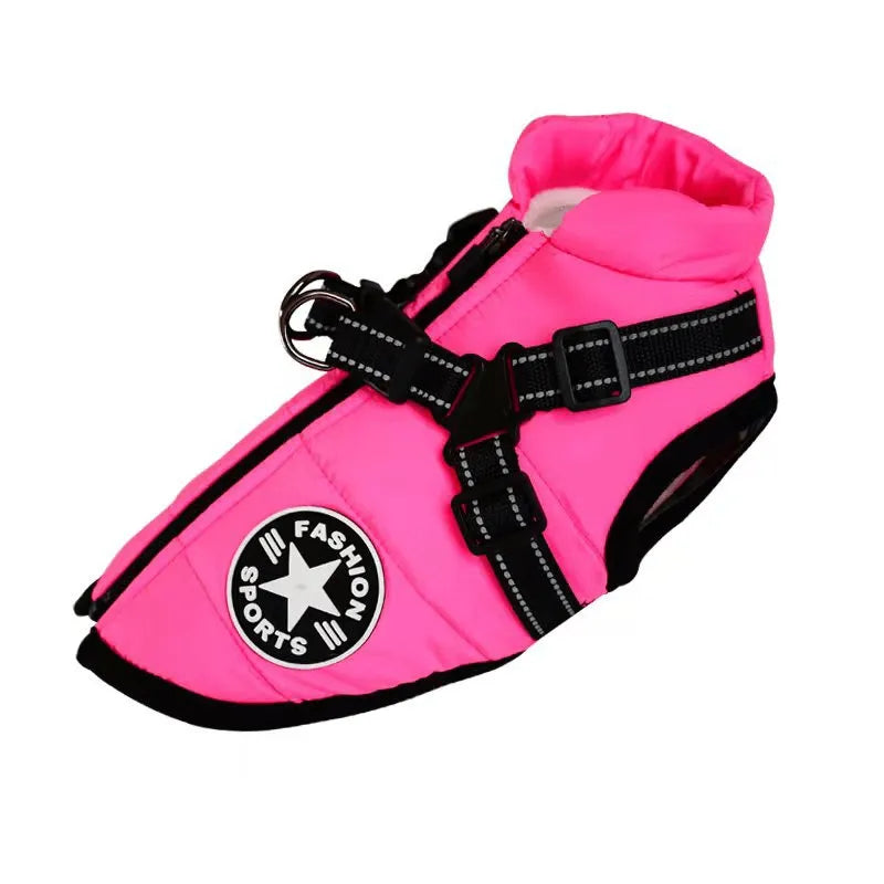 Pet Warm Dog Cotton-padded Clothes Fleece-lined Thickened Reflective Gallus - Bellarte Enchanté Pet Warm Dog Cotton-padded Clothes Fleece-lined Thickened Reflective Gallus