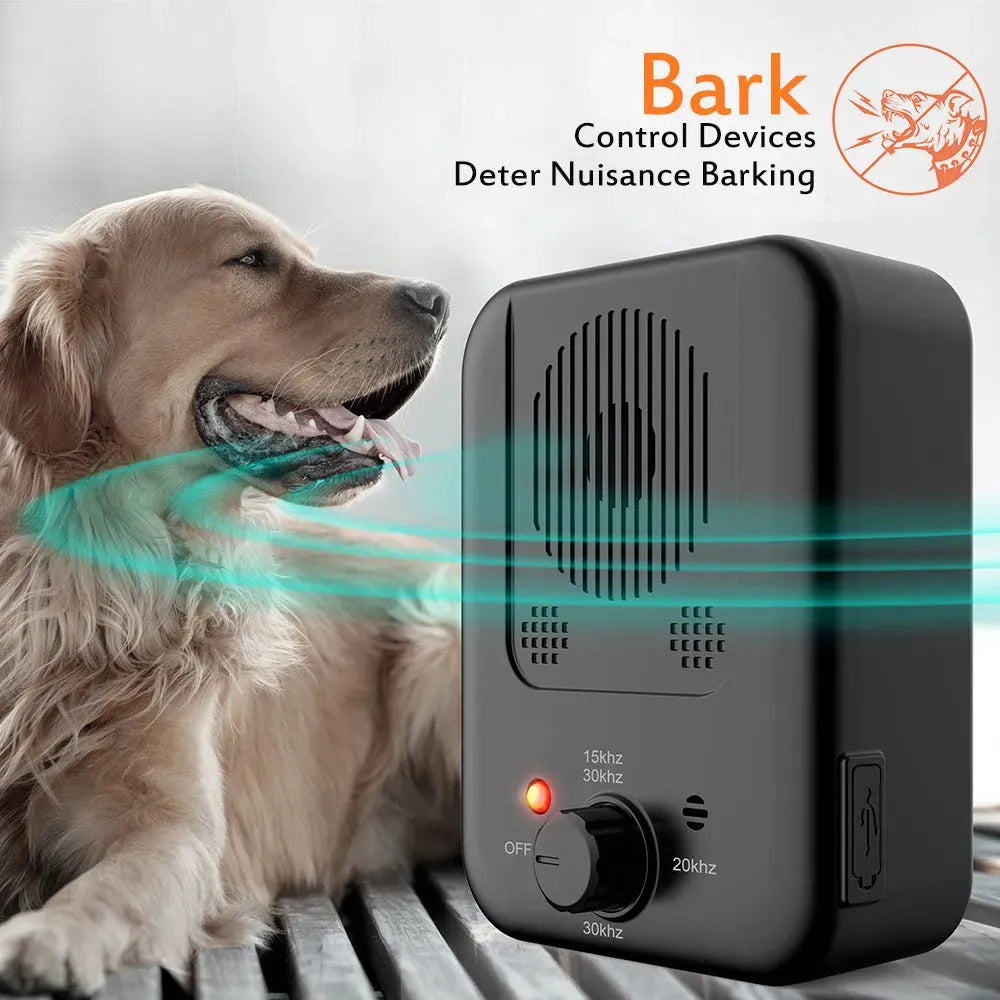 Pets Dog Anti Barking Device Pet Dog Ultrasonic Anti Barking Collars Repeller Outdoor Dogs Stop No Bark Control Training Device Supplies - Bellarte Enchanté Pets Dog Anti Barking Device Pet Dog Ultrasonic Anti Barking Collars Repeller Outdoor Dogs Stop No Bark Control Training Device Supplies