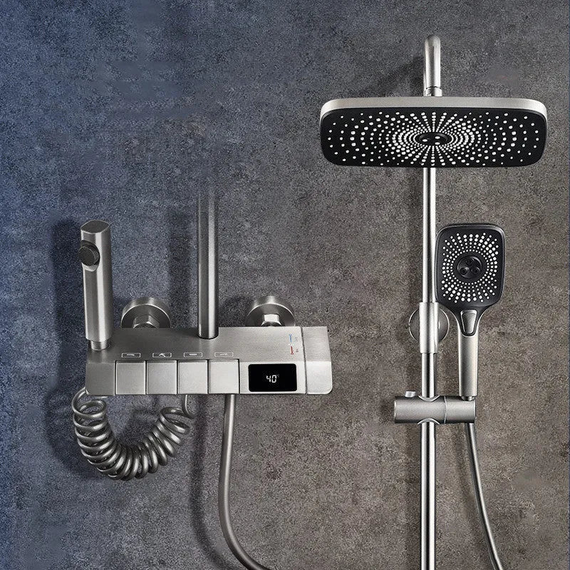 Piano Key Thermostatic Shower Set - All Copper - Bellarte Enchanté Piano Key Thermostatic Shower Set - All Copper